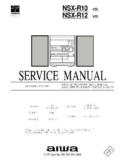 AIWA NS-XR12  AIWA     Aiwa NS-XR12 NS-XR12.pdf