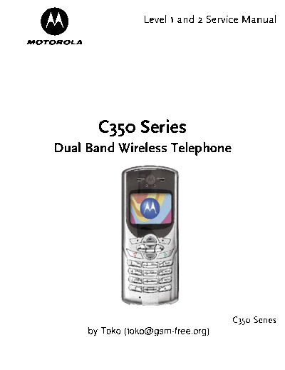 motorola C350 level 1&2  motorola Mobile Phone C350_C450_sm Motorola_C350_level_1&2.pdf