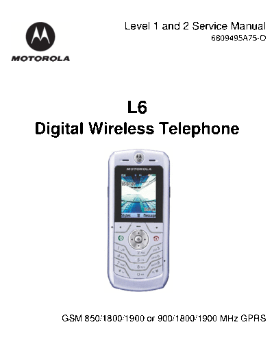 motorola SM L6 A4 C L12 V1[1][1].0  motorola Mobile Phone L6_sm SM_L6_A4_C_L12_V1[1][1].0.pdf