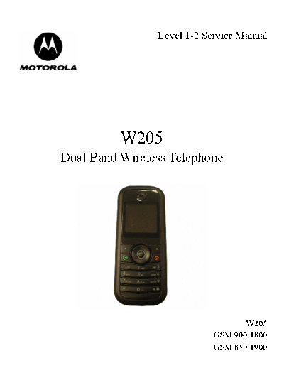 motorola SM W205 C L12 V1[1].0  motorola Mobile Phone W205_sm SM_W205_C_L12_V1[1].0.pdf