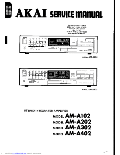 Akai AM-A102 & A202 & A302 & A402  Akai AM AM-A102 & A202 & A302 & A402 AM-A102 & A202 & A302 & A402.pdf