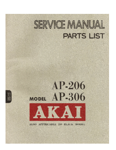 Akai AP-206 & 306  Akai AP AP-206 & 306 AP-206 & 306.pdf
