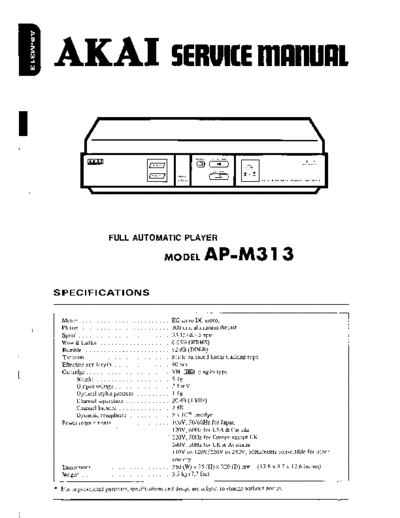 Akai AP-M313  Akai AP AP-M313 AP-M313.pdf