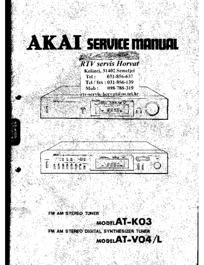 Akai AT-K03 & V04  Akai AT AT-K03 & V04 AT-K03 & V04.pdf