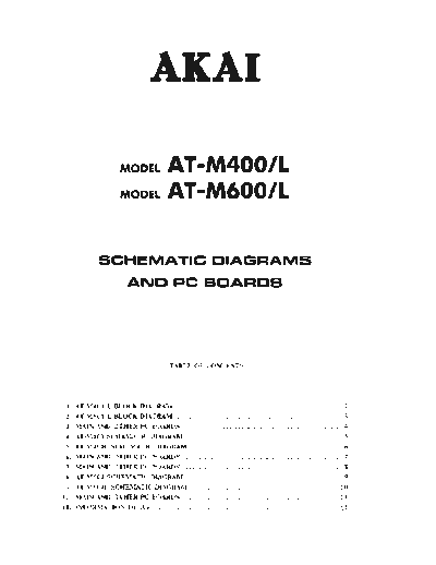 Akai AT-M400 & 600  Akai AT AT-M400 & 600 AT-M400 & 600.pdf