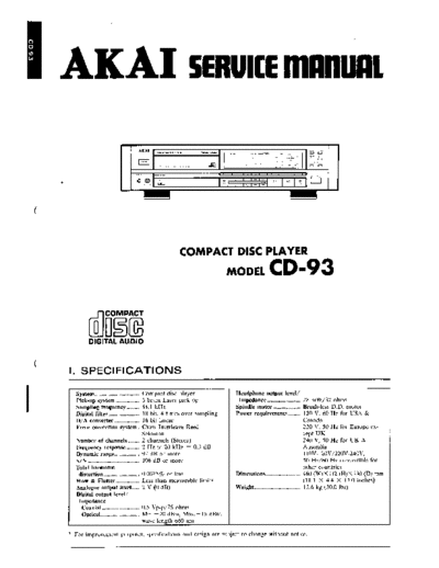 Akai CD-93  Akai CD CD-93 CD-93.pdf