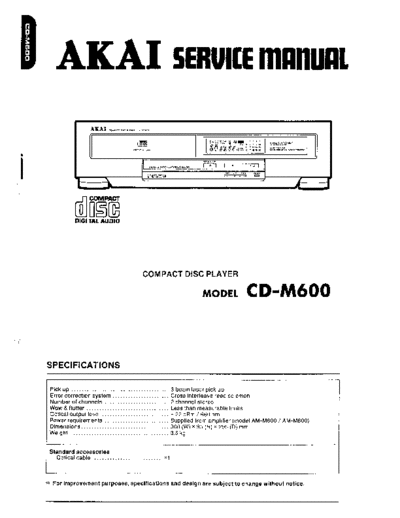 Akai CD-M600  Akai CD CD-M600 CD-M600.pdf