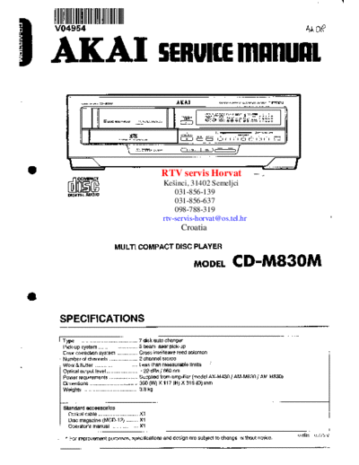 Akai CD-M830M  Akai CD CD-M830M CD-M830M.pdf