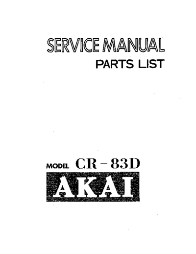 Akai CR-83D  Akai CR CR-83D CR-83D.pdf