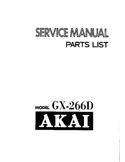 Akai GX-266D  Akai GX GX-266D GX-266D.pdf