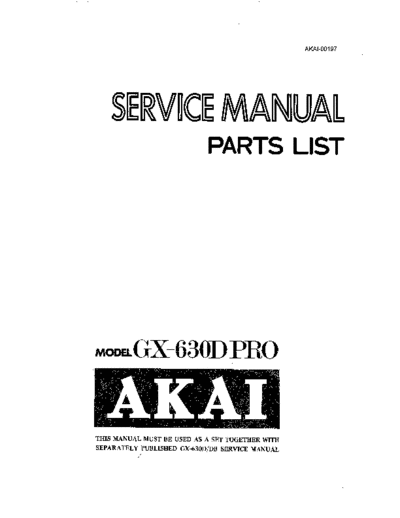 Akai GX-630D PRO  Akai GX GX-630D PRO GX-630D PRO.pdf