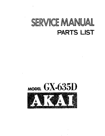 Akai GX-635D  Akai GX GX-635D GX-635D.pdf
