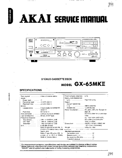 Akai GX-65 Mk2  Akai GX GX-65 Mk2 GX-65 Mk2.pdf