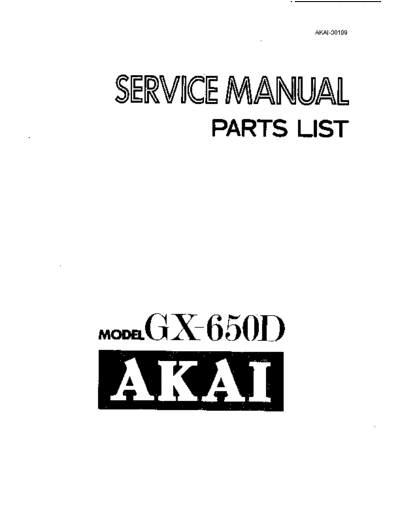 Akai GX-650D  Akai GX GX-650D GX-650D.pdf