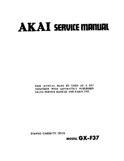 Akai GX-F37  Akai GX GX-F37 GX-F37.pdf