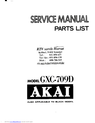 Akai GXC-709D  Akai GXC GXC-709D GXC-709D.pdf