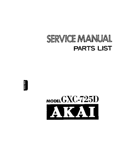 Akai GXC-725D  Akai GXC GXC-725D GXC-725D.pdf