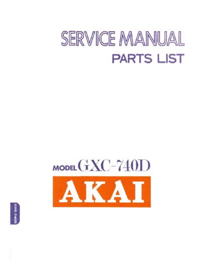 Akai GXC-740D  Akai GXC GXC-740D GXC-740D.pdf