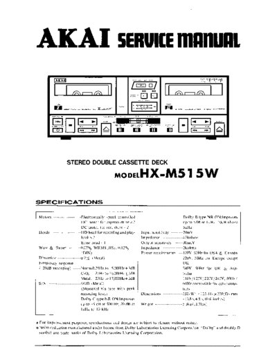 Akai HX-M515W  Akai HX HX-M515W HX-M515W.pdf