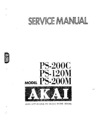 Akai PS-200 & 120M & 200M  Akai PS PS-200 & 120M & 200M PS-200 & 120M & 200M.pdf