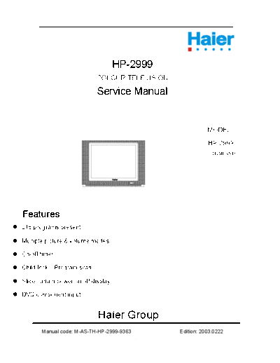 HAIER HP2999  HAIER TV HAIER HP2999.zip