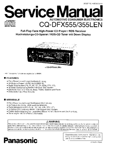 panasonic CQ-DFX555LEN CQ-DFX355LEN  panasonic Car Audio CQ-DFX355LEN CQ-DFX555LEN_CQ-DFX355LEN.rar