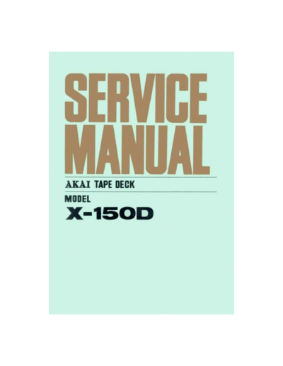 Akai X-150D  Akai X X-150D X-150D.pdf
