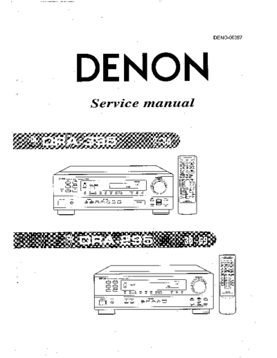 DENON  2 DRA-395 & DRA-295  DENON AM FM Stereo Receiver AM FM Stereo Receiver Denon - DRA-395 & DRA-295  2 DRA-395 & DRA-295.PDF