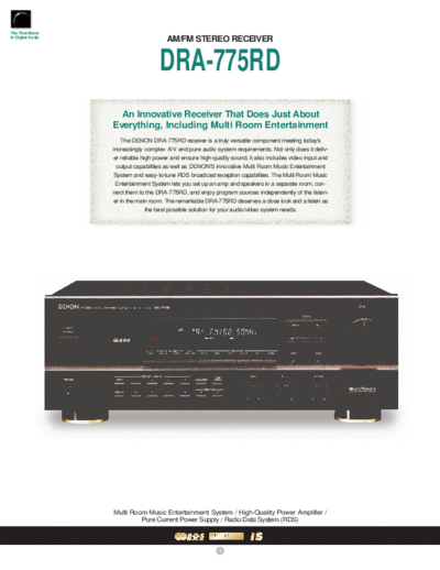DENON  DRA-775RD  DENON AM FM Stereo Receiver AM FM Stereo Receiver Denon - DRA-775RD  DRA-775RD.pdf