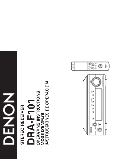 DENON  DRA-F101  DENON AM FM Stereo Receiver AM FM Stereo Receiver Denon - DRA-F101  DRA-F101.pdf