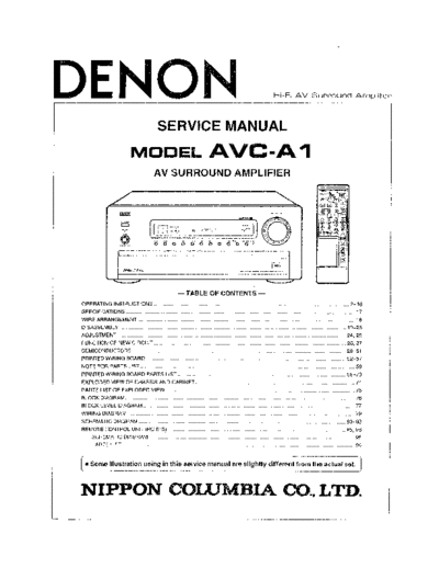 DENON  AVC-A1  DENON AV Surround Amplifier AV Surround Amplifier Denon - AVC-A1  AVC-A1.PDF