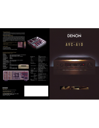 DENON  AVC-A1D  DENON AV Surround Amplifier AV Surround Amplifier Denon - AVC-A1D  AVC-A1D.pdf