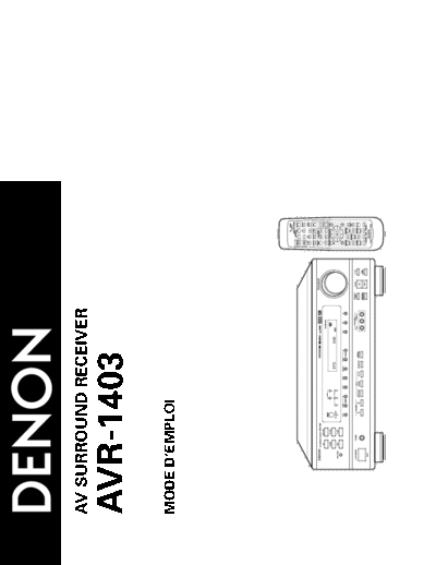 DENON  2 AVR-1403  DENON AV Surround Receiver AV Surround Receiver Denon - AVR-1403 & 483  2 AVR-1403.pdf