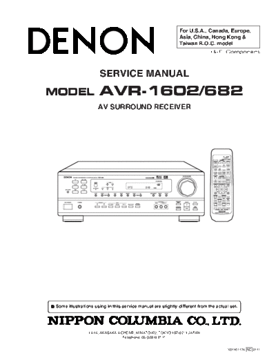 DENON  2 AVR-1602 & 682  DENON AV Surround Receiver AV Surround Receiver Denon - AVR-1602 & 682  2 AVR-1602 & 682.PDF