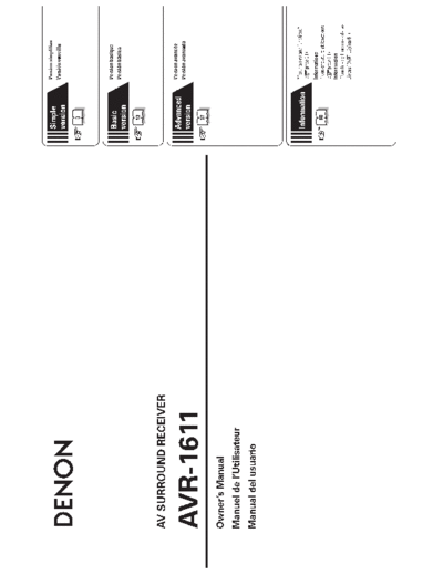 DENON  2 AVR-1611  DENON AV Surround Receiver AV Surround Receiver Denon - AVR-1611 & 1621 & 591  2 AVR-1611.pdf