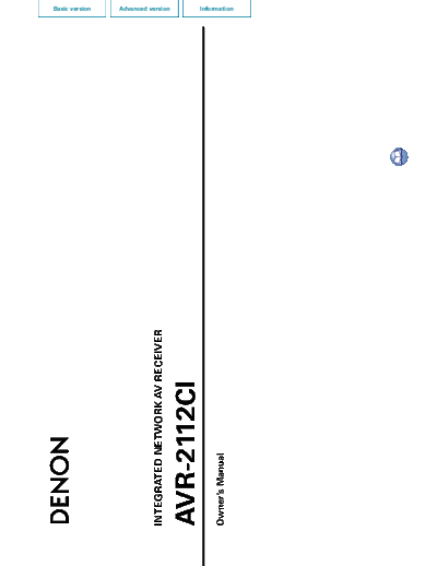 DENON  AVR-2112  DENON AV Surround Receiver AV Surround Receiver Denon - AVR-2112  AVR-2112.pdf