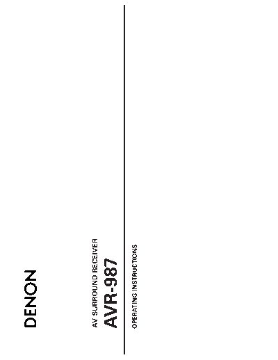 DENON  AVR-987  DENON AV Surround Receiver AV Surround Receiver Denon - AVR-2807 & 987  AVR-987.pdf