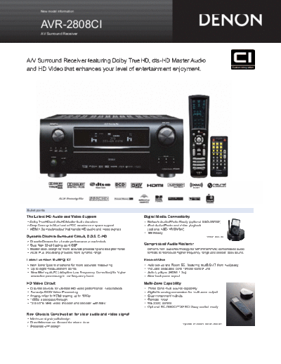 DENON  AVR-2808CI  DENON AV Surround Receiver AV Surround Receiver Denon - AVR-2808CI & 988  AVR-2808CI.pdf
