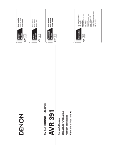 DENON  2 AVR-391  DENON AV Surround Receiver AV Surround Receiver Denon - AVR-391  2 AVR-391.pdf