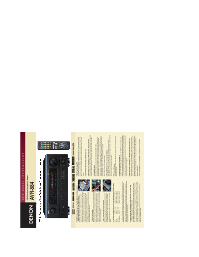 DENON   AVR-884  DENON AV Surround Receiver AV Surround Receiver Denon - AVR-884   AVR-884.pdf