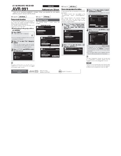 DENON  AVR-991  DENON AV Surround Receiver AV Surround Receiver Denon - AVR-991  AVR-991.pdf