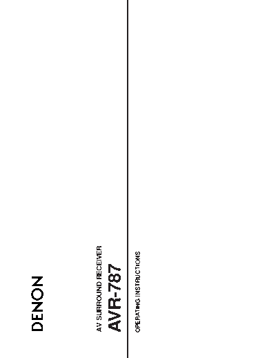 DENON  AVR-787  DENON AV Surround Receiver & Amplifier AV Surround Receiver & Amplifier Denon - AVR-1907 & 787 & AVC-1630  AVR-787.pdf