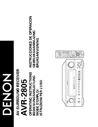 DENON ���������� AVR-2805  DENON AV Surround Receiver & Amplifier AV Surround Receiver & Amplifier Denon - AVR-2805 & 985 & AVC-2890 ���������� AVR-2805.pdf