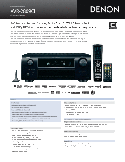 DENON  AVR-2809CI  DENON AV Surround Receiver & Amplifier AV Surround Receiver & Amplifier Denon - AVR-2809CI & 989 & AVC-2809  AVR-2809CI.pdf