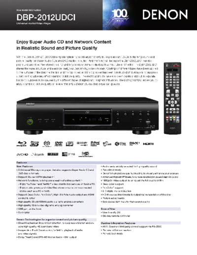 DENON  DBP-2012UDCI  DENON Blu-Ray Disk Blu-Ray Disk Denon - DBP-2012UDCI  DBP-2012UDCI.pdf
