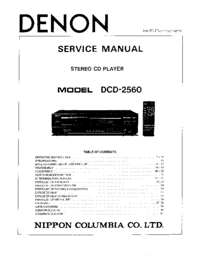 DENON  DCD-2560  DENON CD Player CD Player Denon - DCD-2560  DCD-2560.PDF