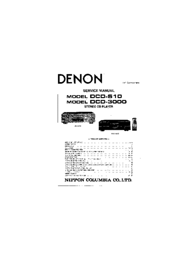 DENON  DCD-S10 & DCD-3000  DENON CD Player CD Player Denon - DCD-S10 & DCD-3000  DCD-S10 & DCD-3000.pdf