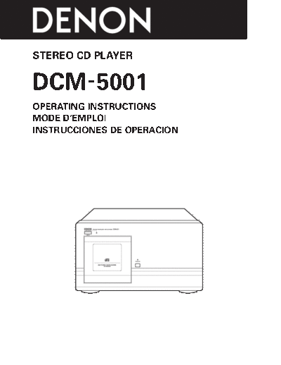 DENON  DCM-5001  DENON CD Player CD Player Denon - DCM-5000 & 5001  DCM-5001.pdf