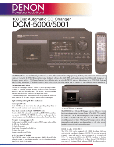 DENON   DCM-5000 & 5001  DENON CD Player CD Player Denon - DCM-5000 & 5001   DCM-5000 & 5001.pdf