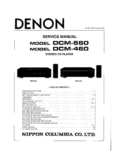 DENON  DCM-560 & 460  DENON CD Player CD Player Denon - DCM-560 & 460  DCM-560 & 460.PDF